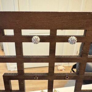 Sparkling Silver Stud Earrings